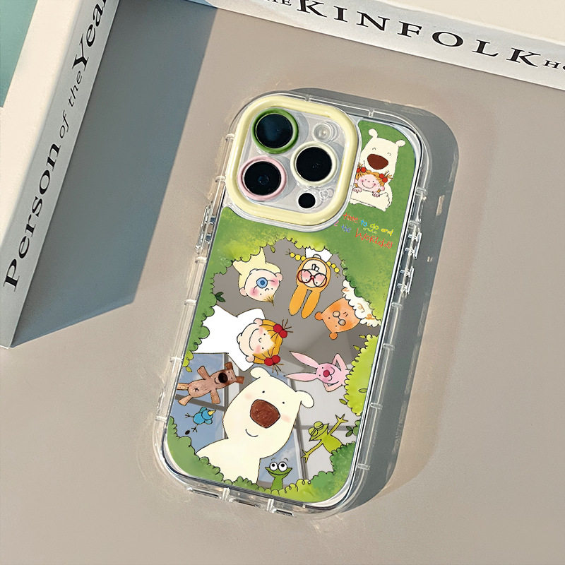 新款草丛女孩适用于iPhone17promax奶油镜面手机壳油16全新15卡通14个性,3C数码配件,手机保护套/壳,淘宝优惠券,粉丝福利购,淘宝优惠卷