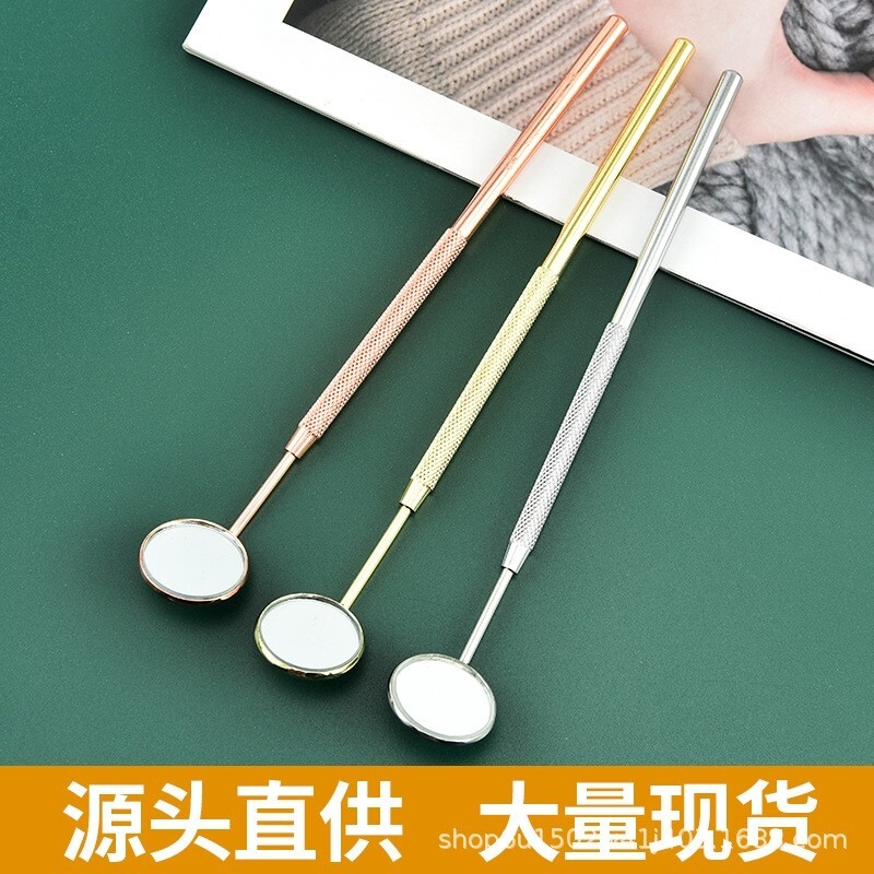 不锈钢口腔镜诊所牙科口腔镜检查工具牙医口镜内窥镜子家用看牙镜