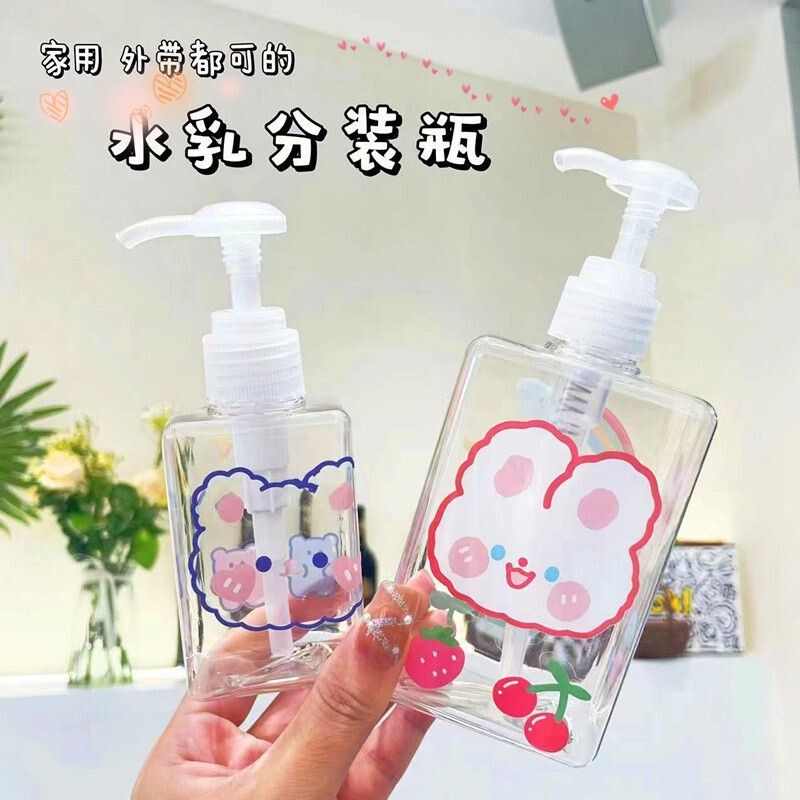 创意慕斯起泡瓶按压式可爱浴室分装瓶沐浴露洗面奶乳液打泡器学生