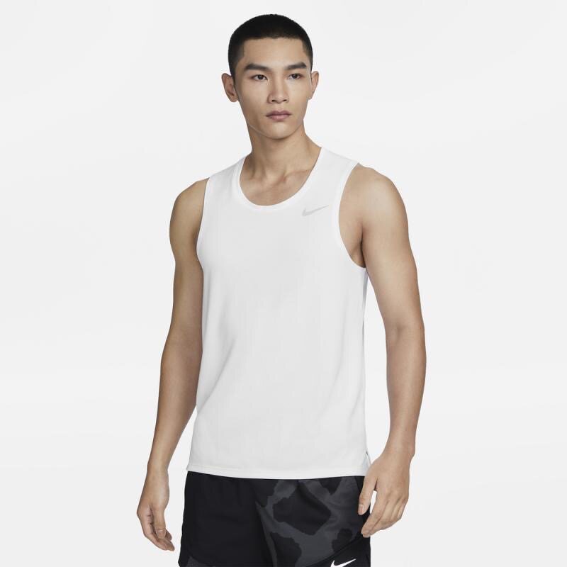 Nike Dri-FIT Miler男款纯色logo标识圆领宽松背心吊带DV9322-100