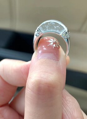 S925纯银月光石马鞍戒指女