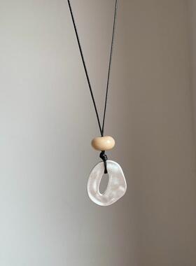 不规则哑光椭圆毛衣链女2025新款