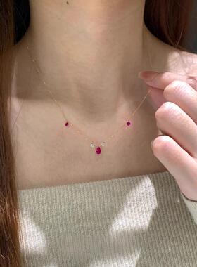 水滴极细项链小众设计感锁骨链
