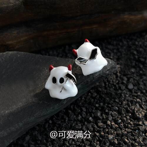 万圣节幽灵耳钉女2026新爆款