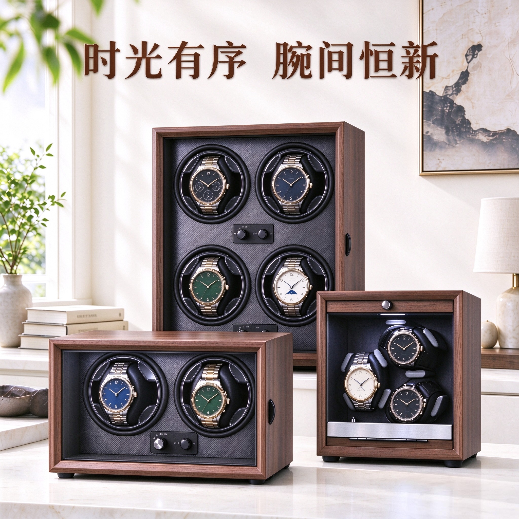德国摇表器机械表家用摇表器静音防磁转表器手表自摆器手表收纳盒