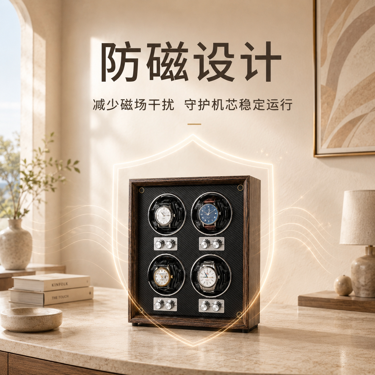摇表器静音防磁手表盒