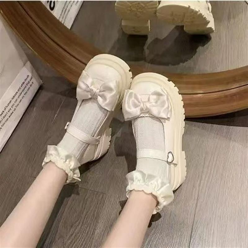 玛丽珍英伦风小皮鞋女复古2026新款蝴蝶结配裙子日系jk学院风单鞋