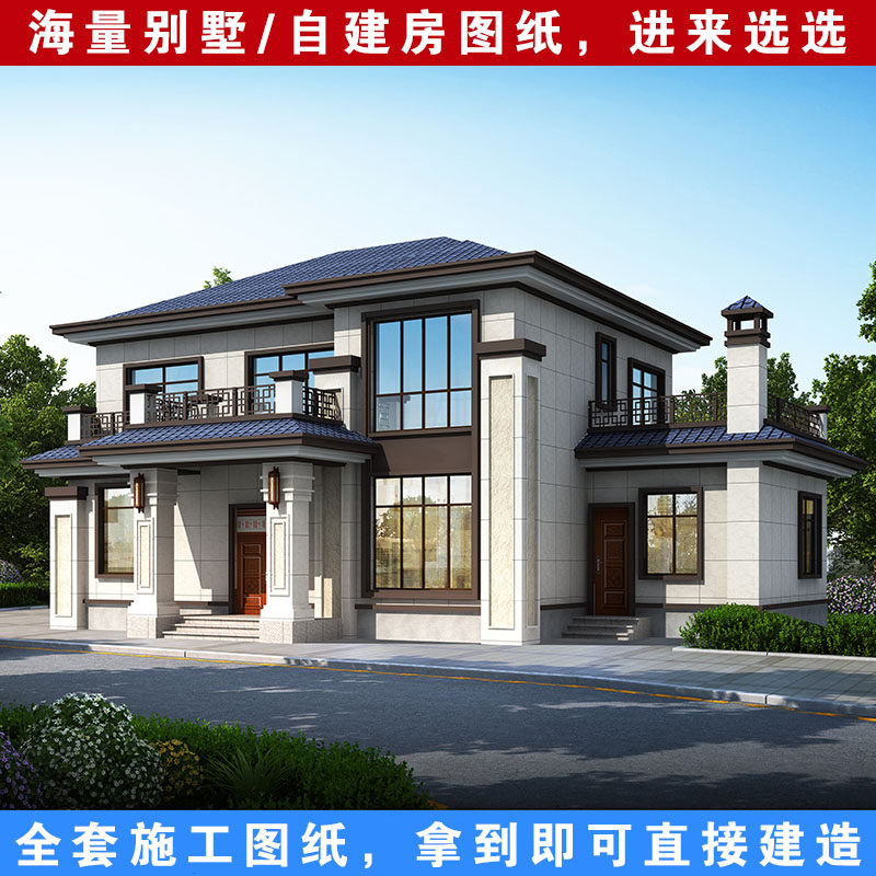 两层别墅设计图纸独立厨房在配房样图/效果图销售