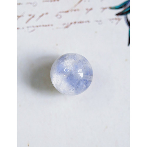 超美孤品 地球伊始獭の蓝发晶天然蓝线石单珠超美景色冰种散珠