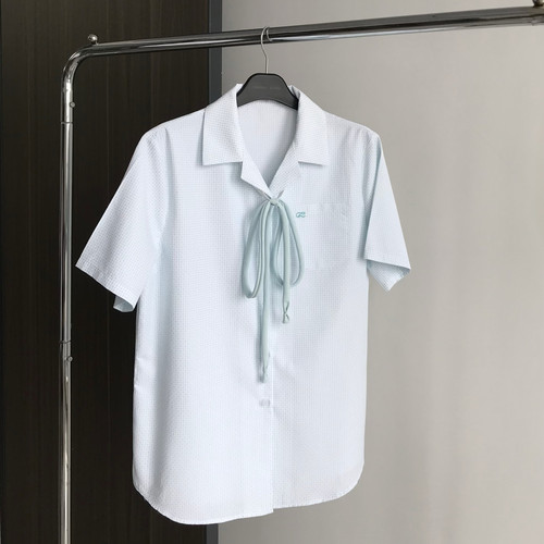 鱼丸与面小薄荷夏季学院风衬衫