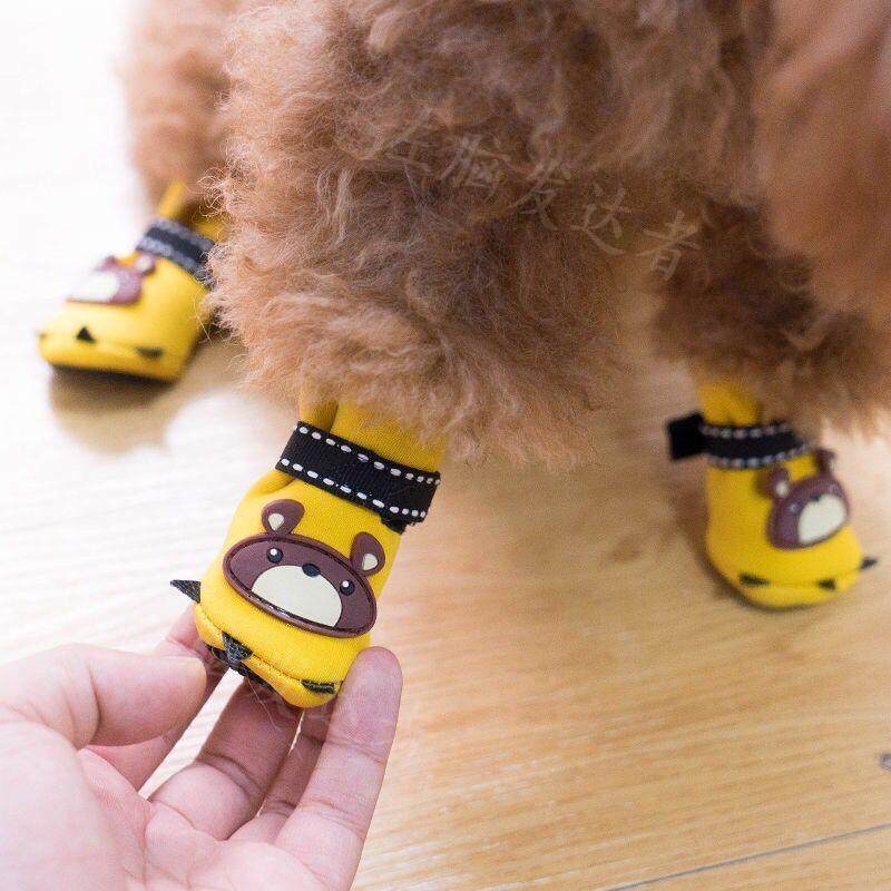 小狗狗鞋子不掉泰迪鞋薄款可爱小型犬脚套防水软底宠物鞋雨鞋夏季
