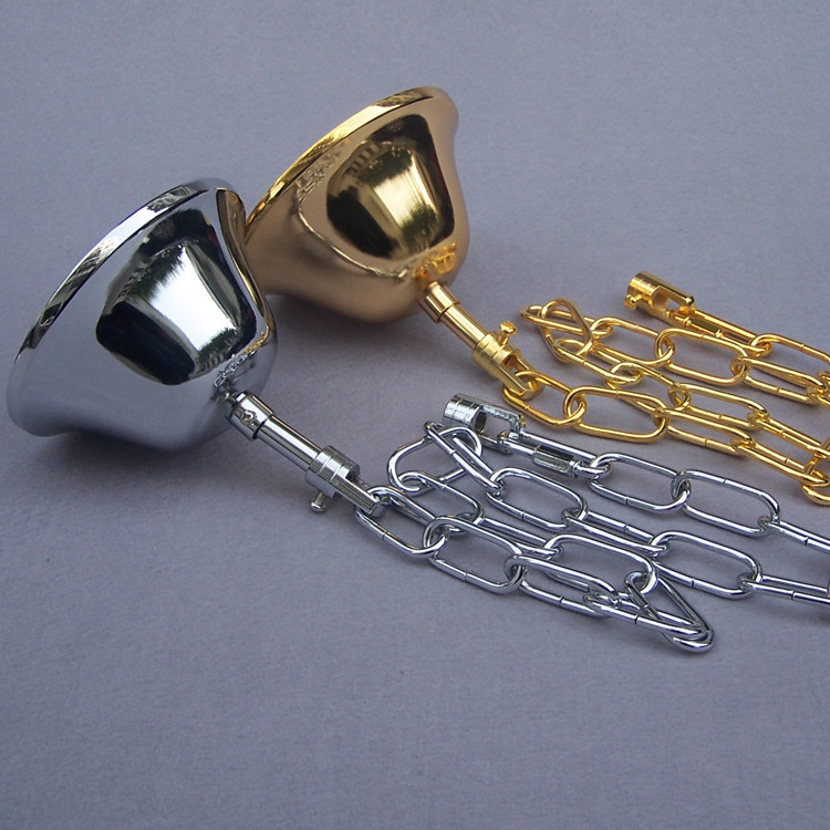 吊灯铁吊链条吊钟吸顶盘底座金色黑白古铜色青古黑色砂白色玫瑰金