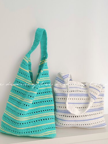 钩针溺水小苑自制diy手工沙滩包