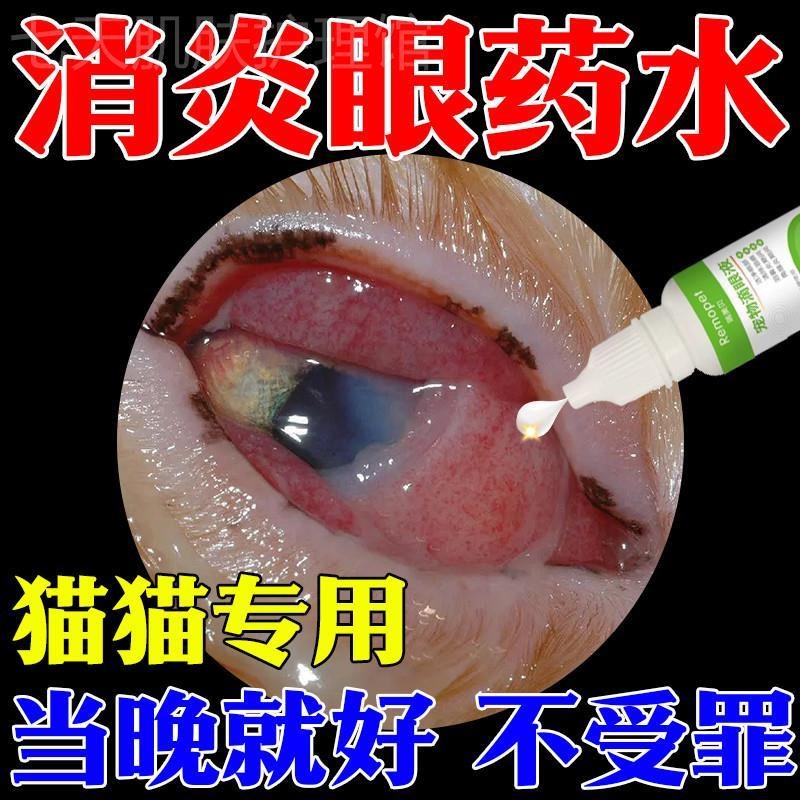 猫咪眼药水眼睛发炎流泪眼屎流脓结膜炎去泪痕托百士滴眼液清洁擦