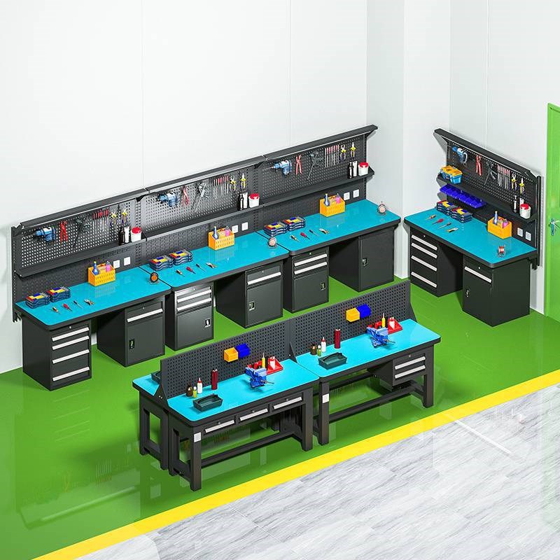 车间钳工台重型维修台工作台防静电操作台不锈钢桌面检验桌