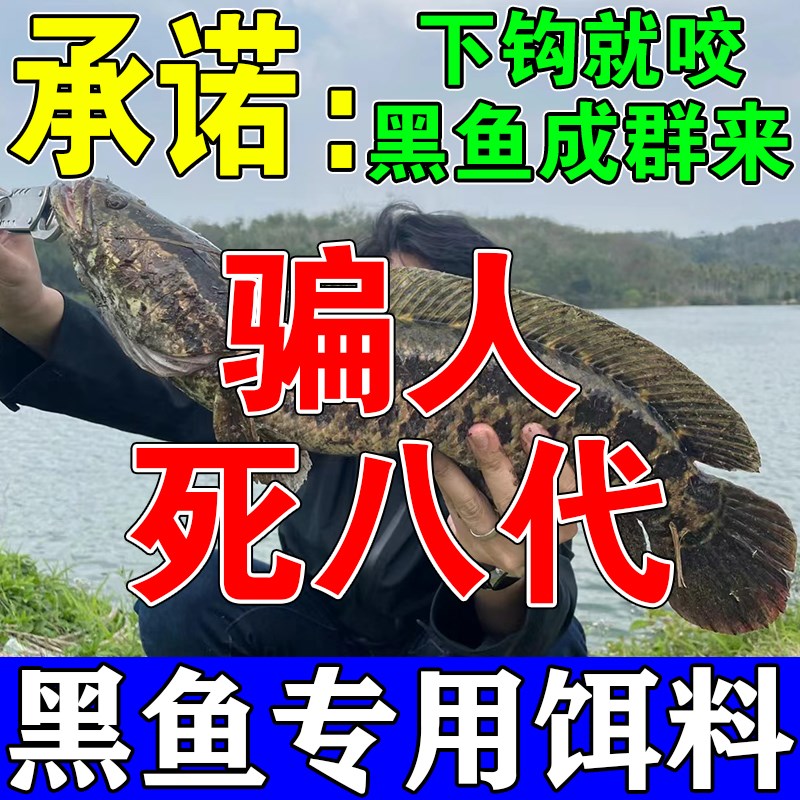 黑鱼专用饵料神器血蚕饵钓乌头鱼专用饵窝饲料蛇头鱼小药诱鱼剂