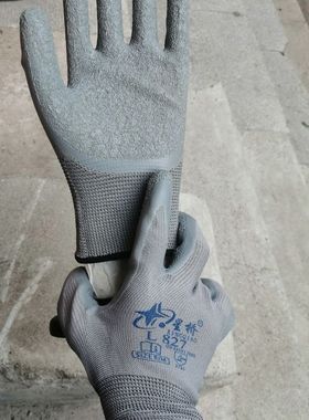 手套L508 星桥827皱纹耐磨防滑透气 防护做工劳保手套