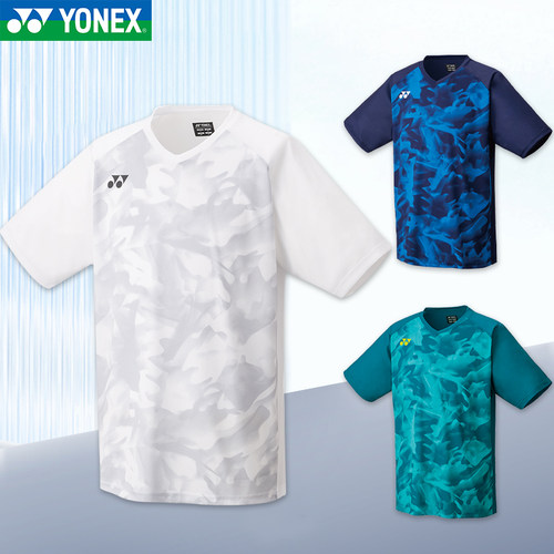 25年新款尤尼克斯YY羽毛球服运动服比赛服球迷款上衣短袖YM0033EX