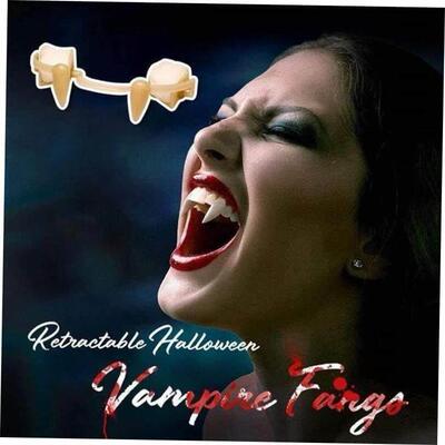 Halloween Retractable Fangs Masquerade Props Vampire Teeth