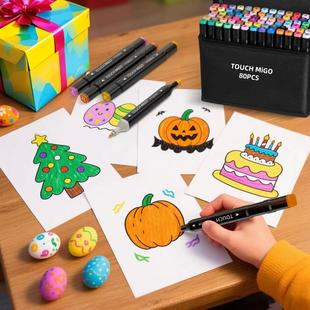 24-80 Colors Art Markers Set Alcohol Oily Felt Marker Pen Do