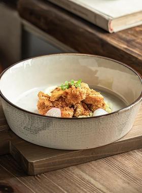 Large home serving bowl Large salad bowl陶瓷大汤碗大号菜碗