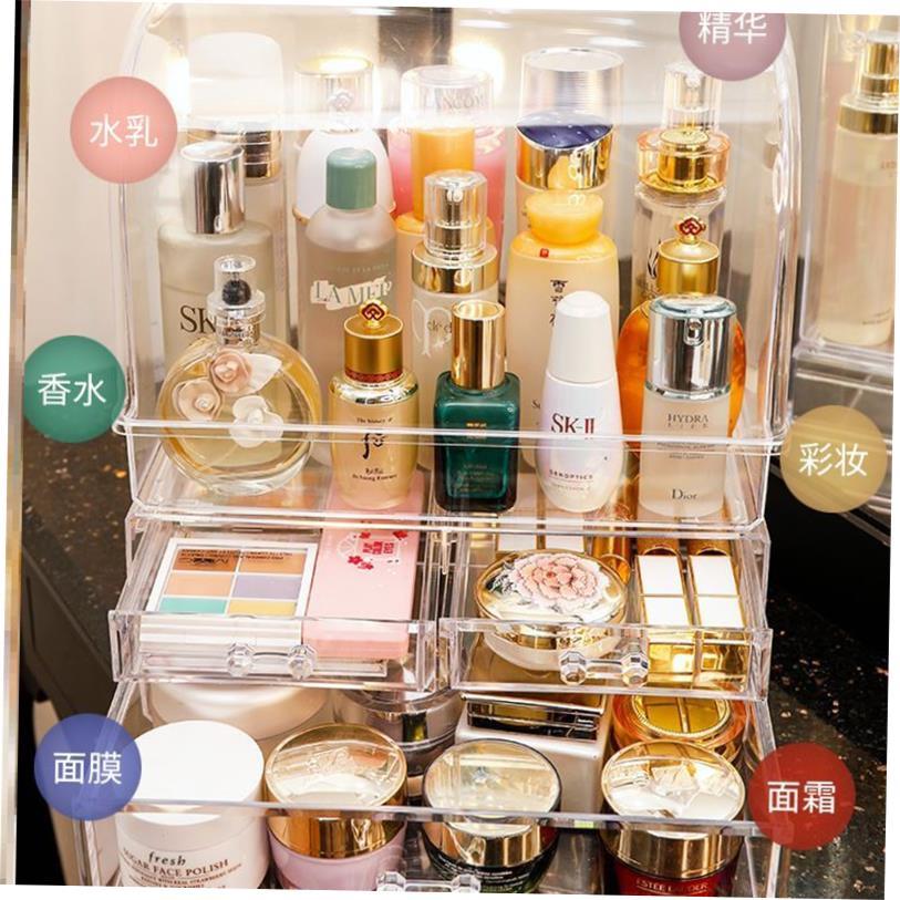 Portable Transparent Makeup Organizer Storage Box Acrylic 1