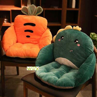 Integrally sedentary office chair cushion cushions the seat