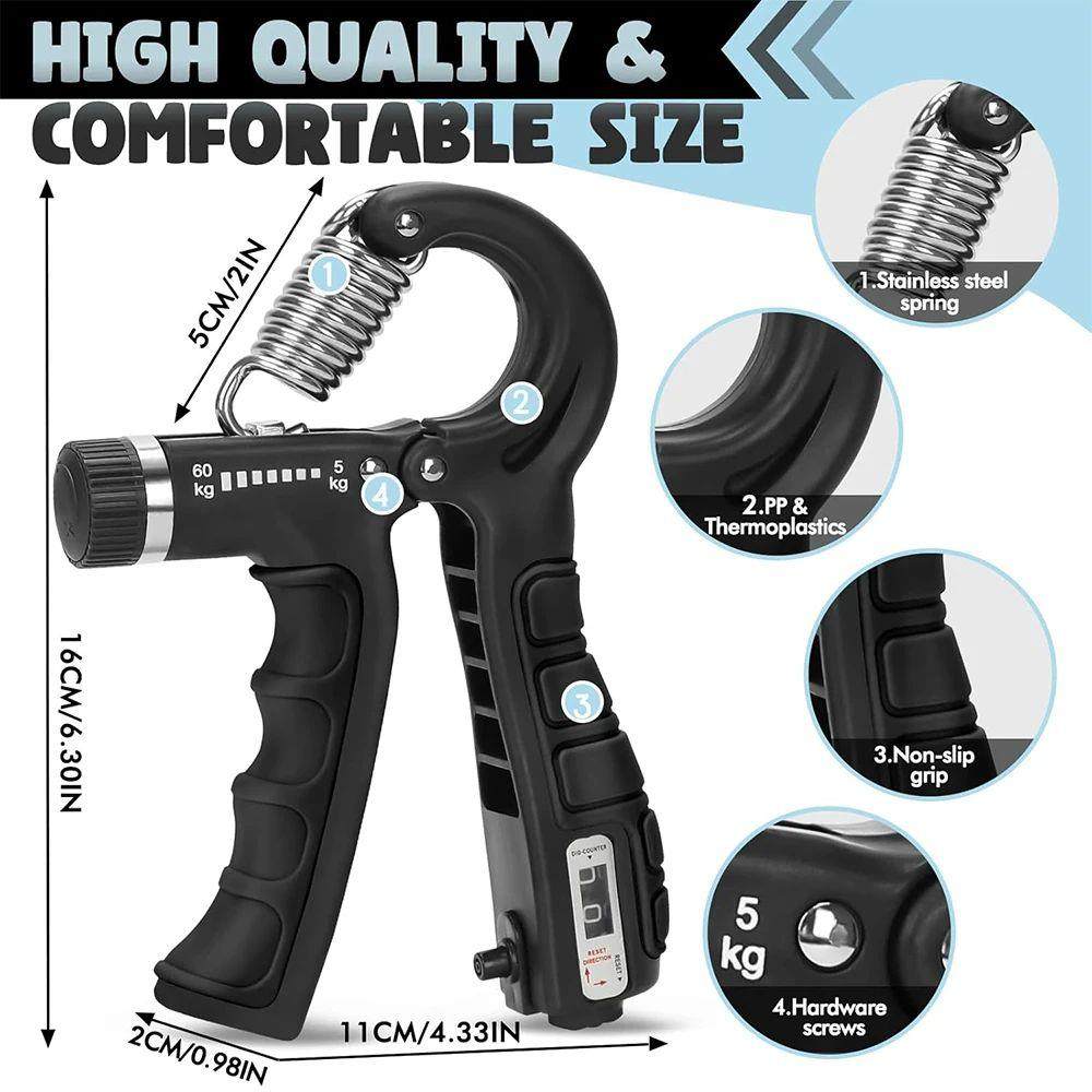 5-60Kg Adjustable Heavy Hand Gripper Fitness Hand Exerciser