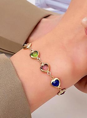 Colored Love Bracelet Personalized Heart shaped Bracelet手环