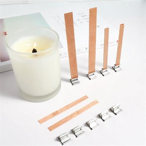20PCS Natural Wood Wax Wick DIY Candle Material Soy Wax Arom