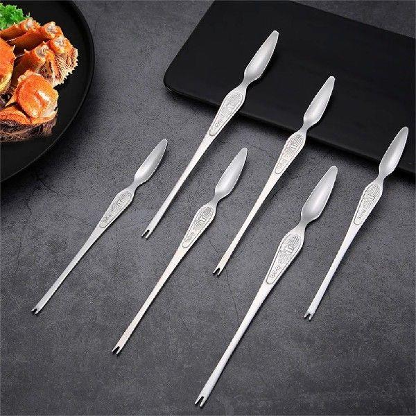 Crab Needle Lobster Crab Spoon Seafood Needle Stainless