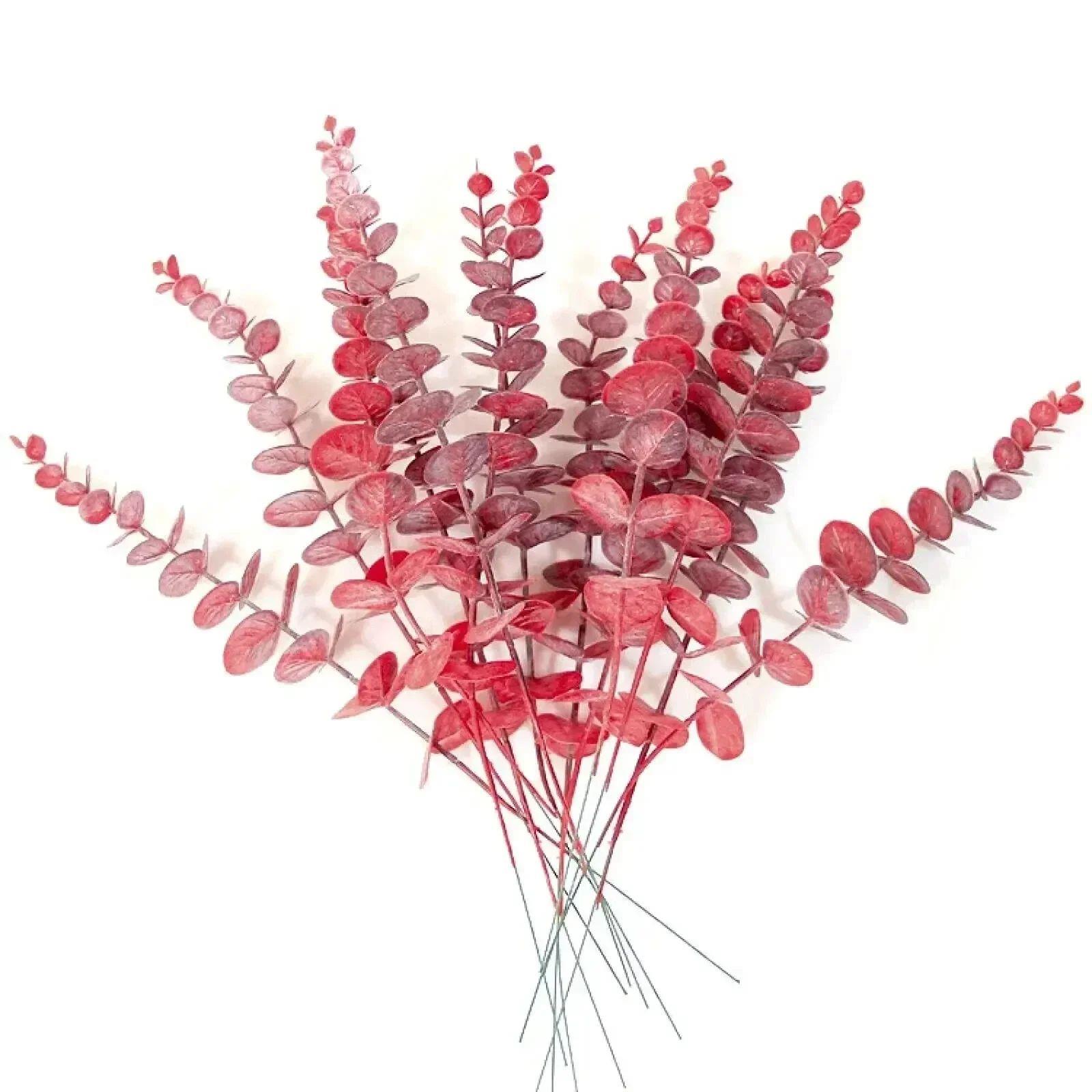10pcs Eucalyptus Stems Artificial Eucalyptus Leaves for Home