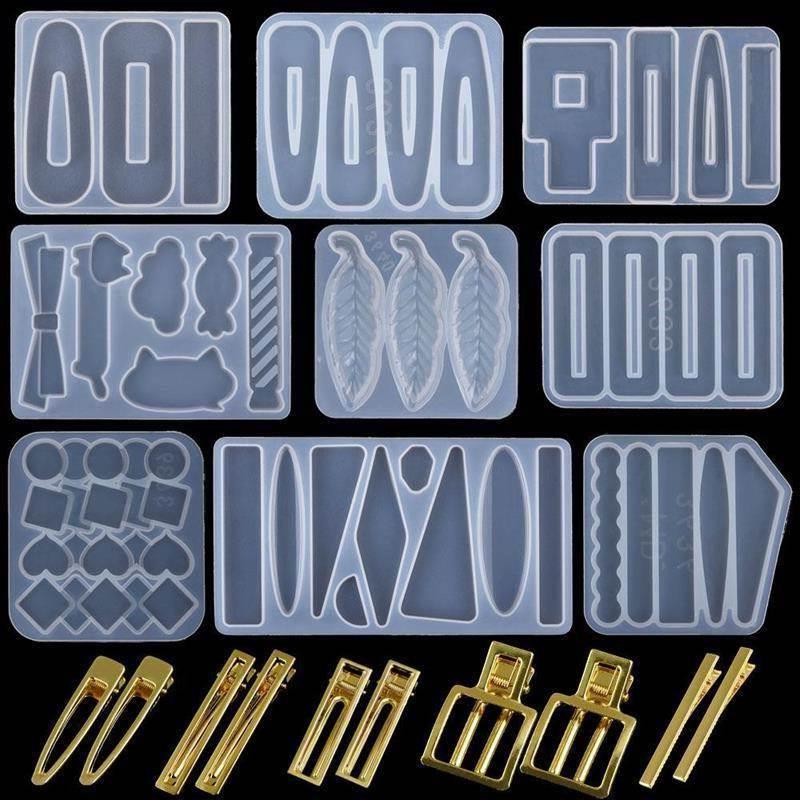 DIY Epoxy Resin Hair Clip Hairpin Silicone Mold Handmade Cry