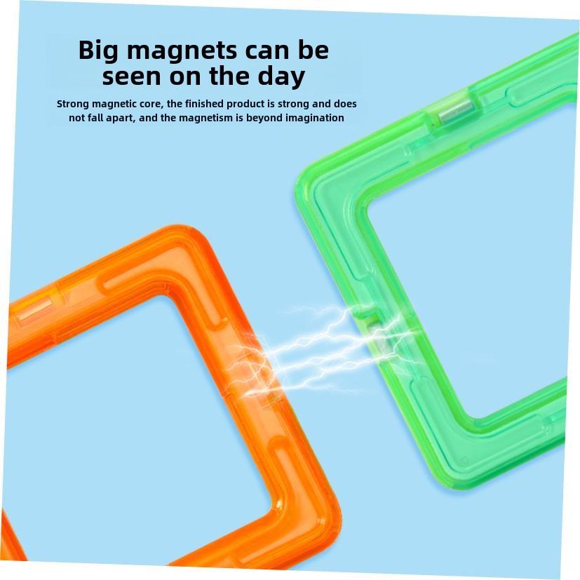 Kids Creative Magnetic Blocks Building Tiles Stacking Toys