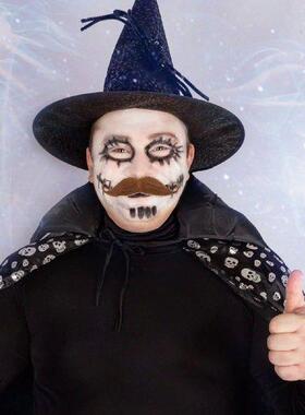 2 Pcs Halloween Beard Party Mustache Cosplay Fake Ornament