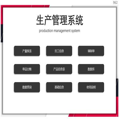 原创设计生产管理系统EXCEL表格WPS系统定制
