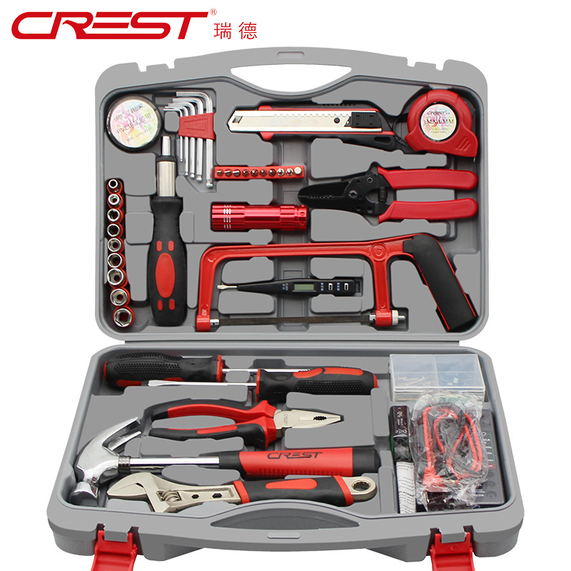 厂家直销家用工具套装 家庭五金组合手动维修工具箱 礼品定制供应