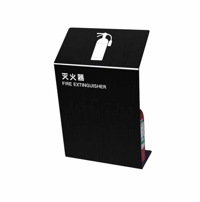 浙安(zhean不锈钢拉丝镀钛黑方形不锈钢灭火器支架牌高端灭火箱