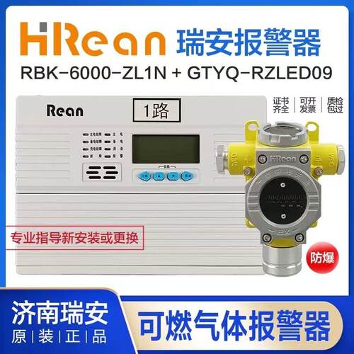 恒瑞安可燃气体报警器RBK-6000-ZL9甲烷探测器RBT-6000-ZLG