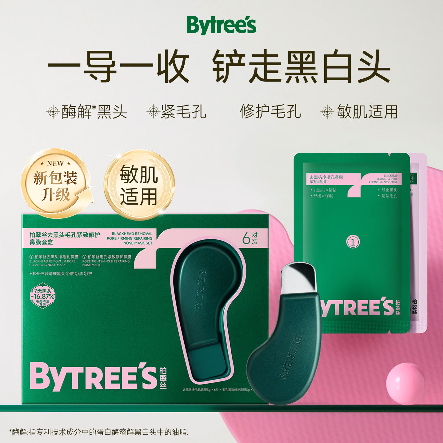 柏翠丝去黑头鼻贴粉刺清洁敛毛孔图片
