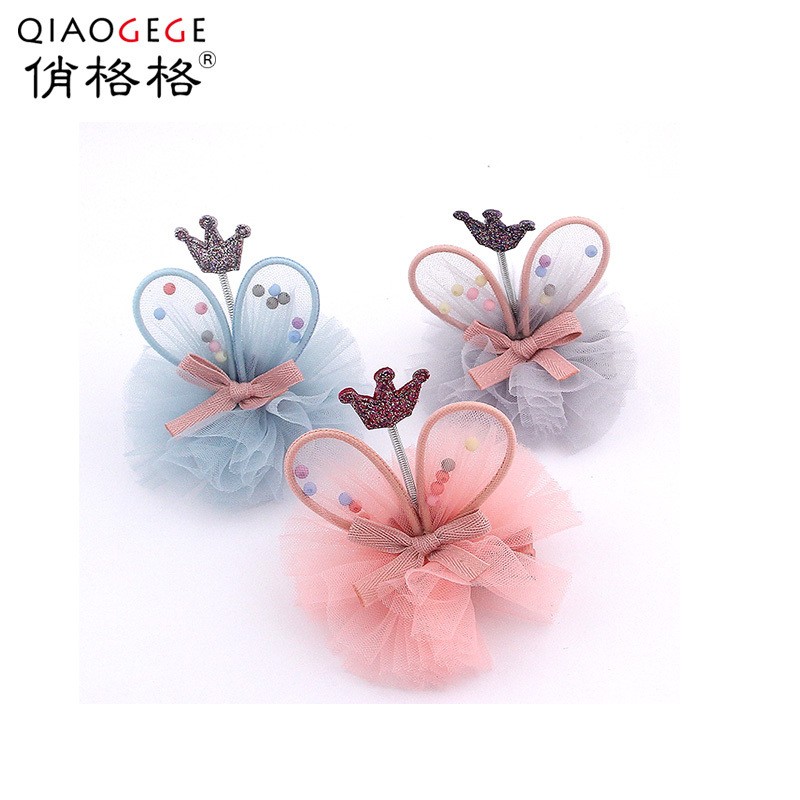 俏格格兔耳朵皇冠公主风摇摇头饰