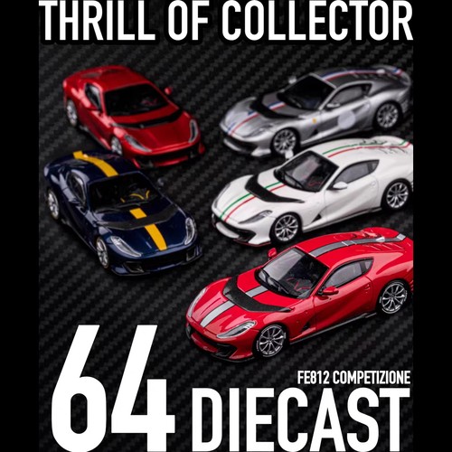 富美 TOC 1:64 法拉利812C 跃马 跑车收藏静态合金汽车模型
