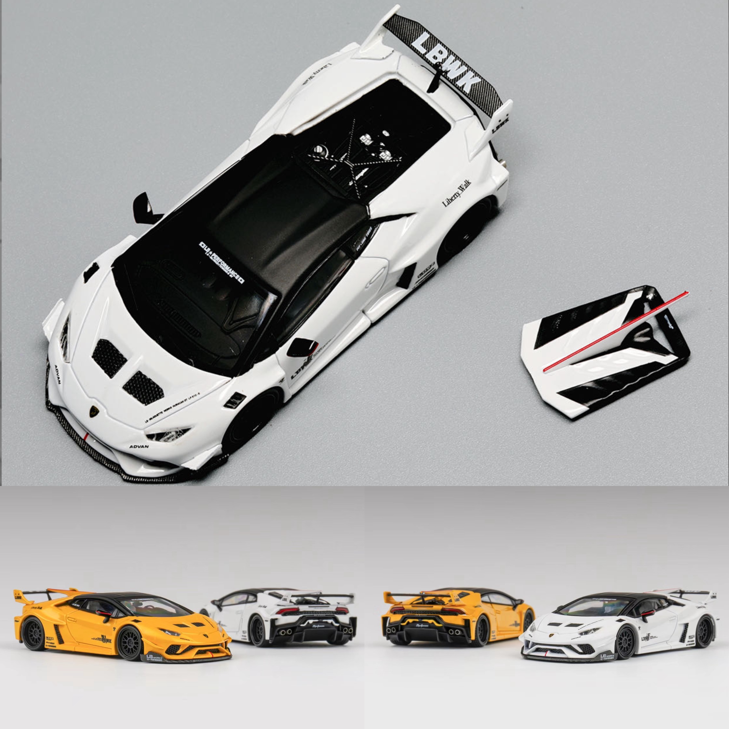 KING MODEL 1:64 LBWK Huracan 兰博基尼小牛宽体改装 合金车模