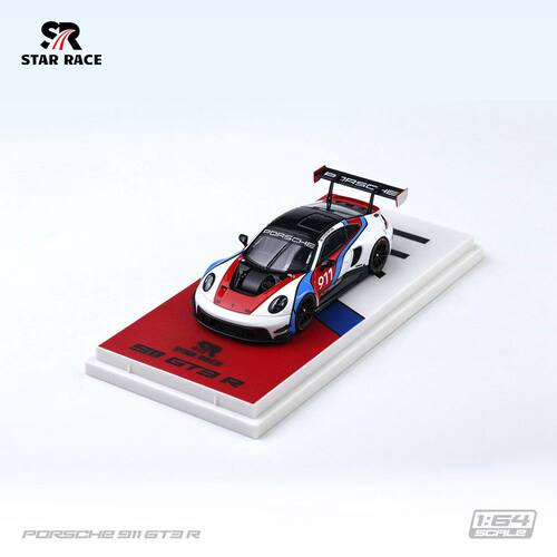 SR 1:64 保时捷911GT3R 合金汽车模型