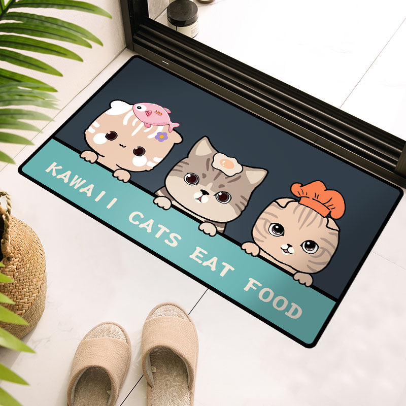 入户门垫地贴瓷砖贴纸地板贴自粘进门口地面装饰创意厨房防水防滑