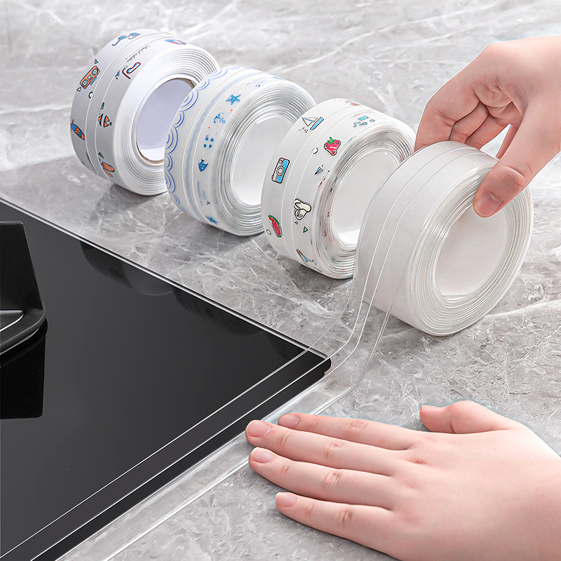 厨房美缝贴灶台水槽洗碗池挡水条