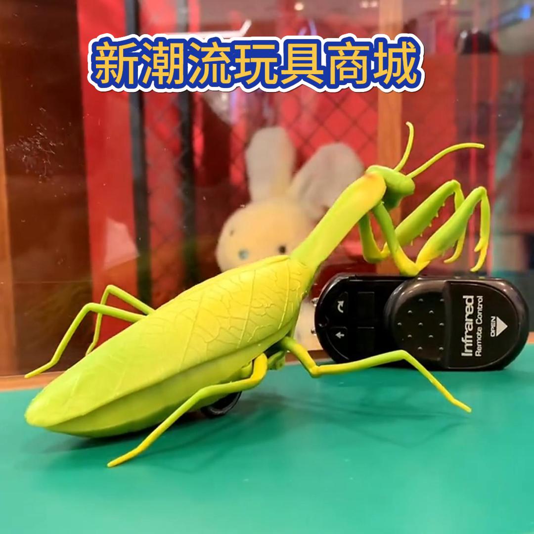 大螳螂电动玩具红外线遥控仿真爬行小动物搞怪整蛊儿童玩具2024新