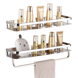 加厚304不锈钢厨房置物架免打孔壁挂式用品调味品调料收纳架挂件