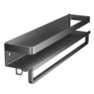 枪灰厨房置物架调料架免打孔壁挂调味品罐家用品墙上调料收纳架