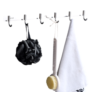 挂钩墙壁挂挂衣架强力粘胶厨房不锈钢衣服免打孔毛巾浴室墙上粘钩